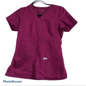 3/$30 Grey’s Anatomy Maroon Scrub Top Size XS